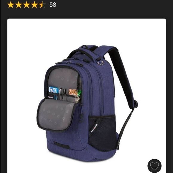 New With Tags Swissgear Navy 18" Laptop backpack - Picture 6 of 12